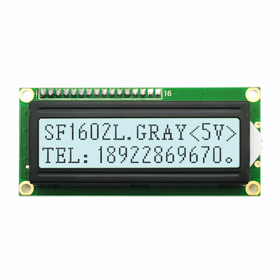 हैडर पिन कनेक्टर के साथ एमपीयू इंटरफेस कस्टम कैरेक्टर एलसीडी 16x2 5V