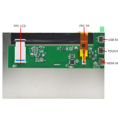 300cd/m2-1000cd/m2 PCAP टच डिस्प्ले 10.1 इंच HDMI रास्पबेरी पाई के साथ संगत
