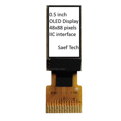 0.5 इंच OLED डिस्प्ले मॉड्यूल 88x48 पिक्सेल I2C इंटरफेस के साथ निष्क्रिय मैट्रिक्स