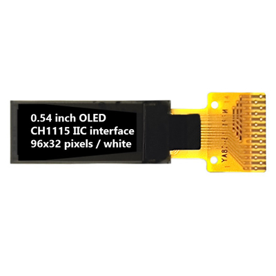 0.54 इंच I2C OLED डिस्प्ले 96x32 पिक्सल 60cd/M2 सभी देखने के कोण
