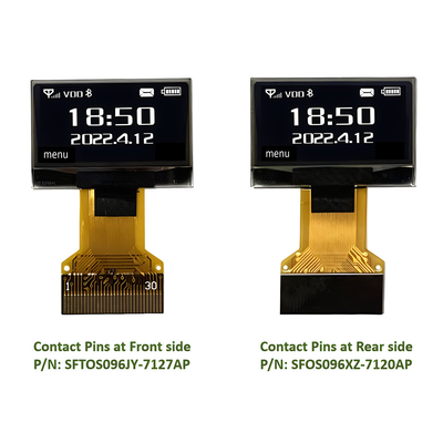 0.96 इंच OLED डिस्प्ले मॉड्यूल 128x64 पिक्सेल SPI I2C इंटरफेस प्लग-इन कनेक्शन