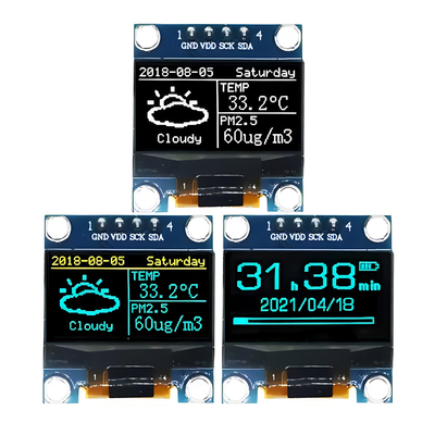 0.96 इंच 128x64 डॉट मैट्रिक्स OLED डिस्प्ले मॉड्यूल 4-पिन I2C इंटरफ़ेस