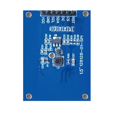 SPI 1.5-इंच OLED डिस्प्ले 128x128 डॉट मैट्रिक्स SSD1327/SH1107G सफेद / नीले फोंट 7-पिन मॉड्यूल