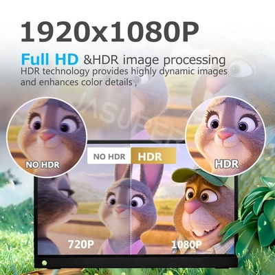 लैपटॉप के लिए पोर्टेबल मॉनिटर 13.3 इंच,FHD 1080P USB C ट्रैवल मॉनिटर कंप्यूटर के लिए बाहरी, किकस्टैंड के साथ दूसरी डिस्प्ले स्क्रीन