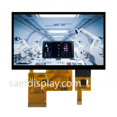 4.3" 1000निट IPS TFT LCD | 480×272 RGB | कैपेसिटिव टच | RGB 24-बिट समानांतर | -30°C से +80°C (यूएसए/जर्मनी)