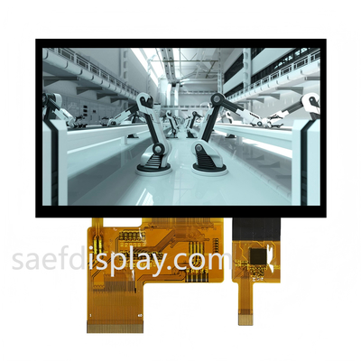 4.3" 1000निट IPS TFT LCD | 480×272 RGB | कैपेसिटिव टच | RGB 24-बिट समानांतर | -30°C से +80°C (यूएसए/जर्मनी)