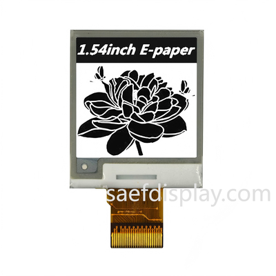 1.54" ई-इंक डिस्प्ले | 200×200 B/W | SPI इंटरफ़ेस | अल्ट्रा-लो पावर | औद्योगिक तापमान.