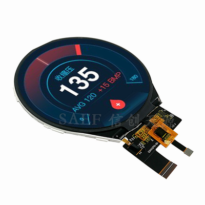 TFT LCD डिस्प्ले मॉड्यूल 3.4 "गोल आकार 800x800 IPS फुल व्यूइंग एंगल MIPI इंटरफ़ेस CTP TFT LCD डिस्प्ले मॉड्यूल के साथ