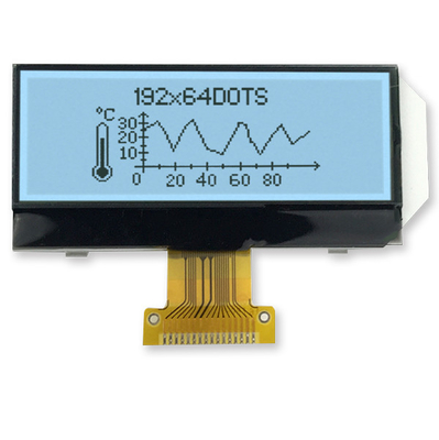 COG 192x64 मोनोक्रोम ग्राफिक एलसीडी डिस्प्ले FSTN पॉजिटिव UC1609C 3.3V SPI इंटरफ़ेस