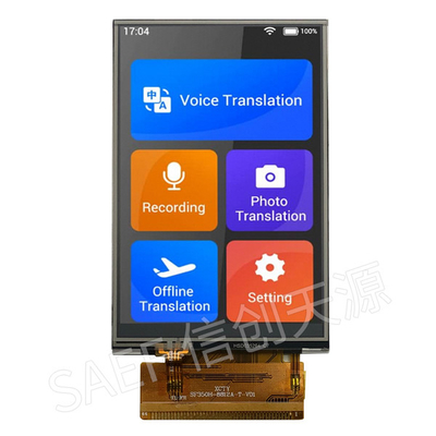 3.5 इंच टच टीएफटी एलसीडी डिस्प्ले एचवीजीए टीएन प्रकार 320X480 एमसीयू 16 बिट इंटरफ़ेस