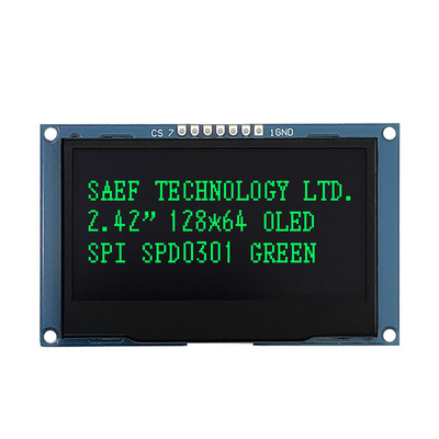 128x64 डॉट्स OLED डिस्प्ले मॉड्यूल 2.4 "2.42" ISO9001 ISO14000 प्रमाणपत्र: