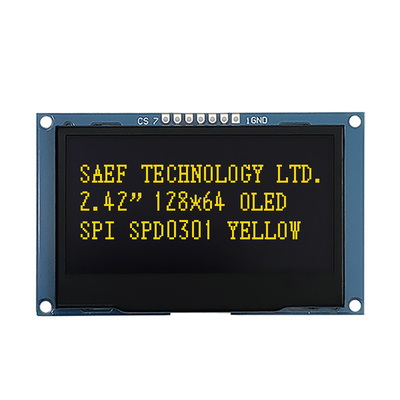 128x64 डॉट्स OLED डिस्प्ले मॉड्यूल 2.4 "2.42" ISO9001 ISO14000 प्रमाणपत्र: