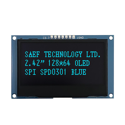 128x64 डॉट्स OLED डिस्प्ले मॉड्यूल 2.4 "2.42" ISO9001 ISO14000 प्रमाणपत्र: