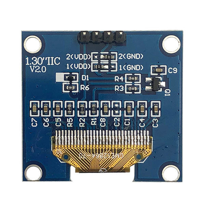 निष्क्रिय मैट्रिक्स 1.3 इंच I2C OLED डिस्प्ले 128x64 COG PCB 4 पिन