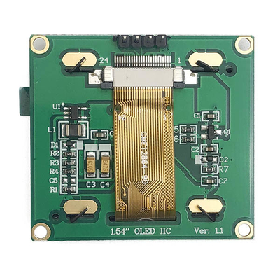 1.54 "128x64 OLED डिस्प्ले मॉड्यूल, सभी देखने के कोणों के साथ I2C OLED स्क्रीन
