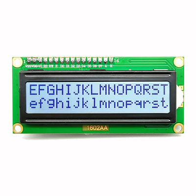 I2C इंटरफ़ेस 16x2 कैरेक्टर एलसीडी डिस्प्ले ब्लू 5V 4 पिन नंबर