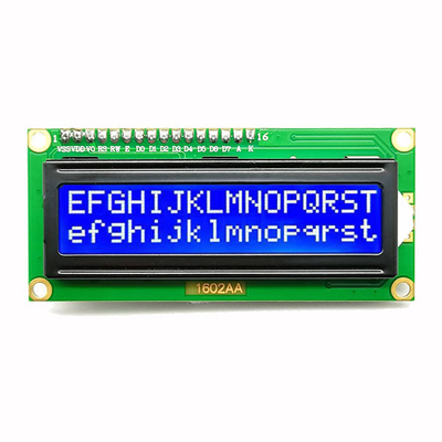 I2C इंटरफ़ेस 16x2 कैरेक्टर एलसीडी डिस्प्ले ब्लू 5V 4 पिन नंबर