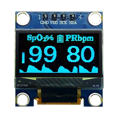 0.96 इंच 128x64 डॉट मैट्रिक्स OLED डिस्प्ले मॉड्यूल 4-पिन I2C इंटरफ़ेस