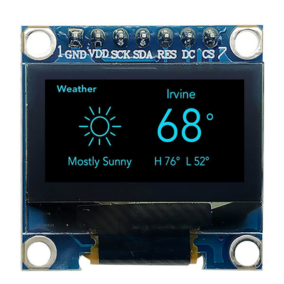 7 पिन 0.96 इंच OLED डिस्प्ले मॉड्यूल SPI 3V सफेद PMOLED SSD1306 ड्राइवर आईसी के साथ