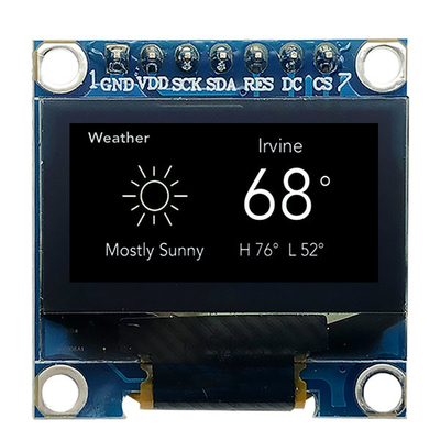 7 पिन 0.96 इंच OLED डिस्प्ले मॉड्यूल SPI 3V सफेद PMOLED SSD1306 ड्राइवर आईसी के साथ