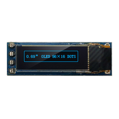 4 पिन 96x16 OLED डिस्प्ले मॉड्यूल 0.69 इंच I2C IIC SSD1306 3V 5V संगत