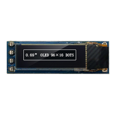 4 पिन 96x16 OLED डिस्प्ले मॉड्यूल 0.69 इंच I2C IIC SSD1306 3V 5V संगत