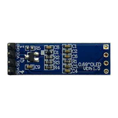 4 पिन 96x16 OLED डिस्प्ले मॉड्यूल 0.69 इंच I2C IIC SSD1306 3V 5V संगत