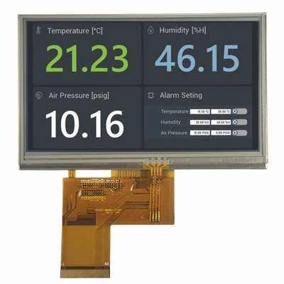 टीएफटी एलसीडी डिस्प्ले 4.3 इंच प्रतिरोधी स्पर्श 480x272 ST7282T2 40 पिन आरजीबी इंटरफ़ेस के साथ