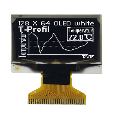 निष्क्रिय प्रदर्शन OLED 128x64 0.96 इंच ग्राफिक्स SSD1306 व्हाइट फ्रंट स्क्रीन